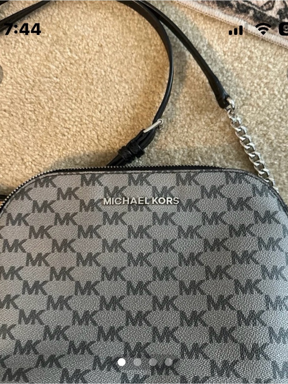 Michael Kors Black Interior Logo-Lined Crossbody